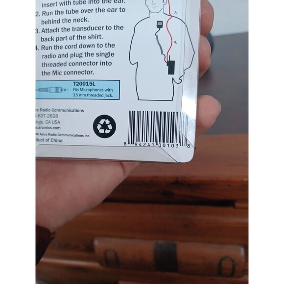 ARC T20 2.5mm Surveillance Listen Only Earpiece with Acoustic Tube (14-Inches) - Picture 6 of 6